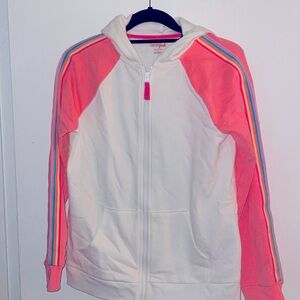 SWEATSHIRT, Unicorn Hoodie, pink and white, girls XL, never worn